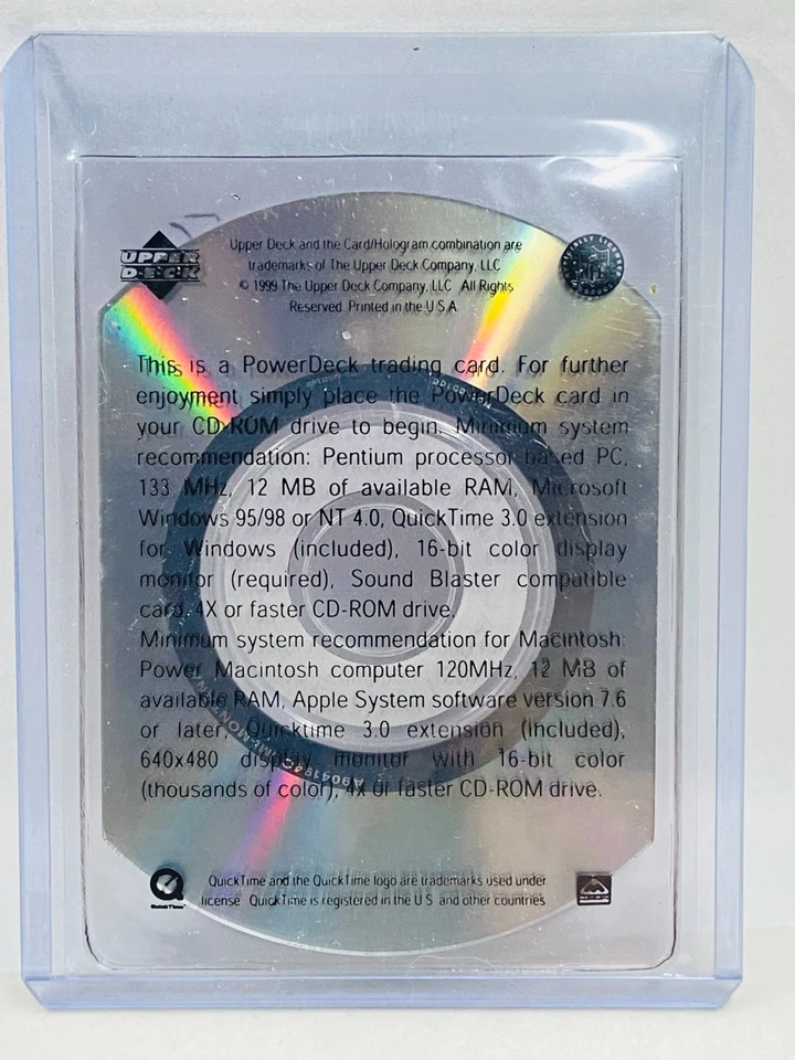 1999 Upper Deck Power Deck Joe Montana - Image 2 of 2