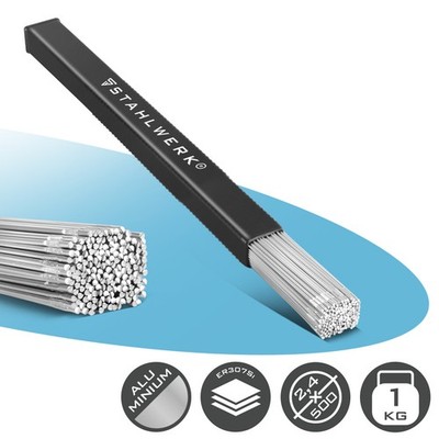 Schweißstäbe Wig Zusatz Stahlwerk ER4043Si5 Aluminium 2,4 mm x 500 mm 1 kg