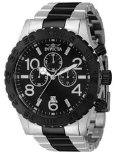 Invicta Specialty Men  s Chronograph Quartz Black Dial Steel Bracelet Box 40606
