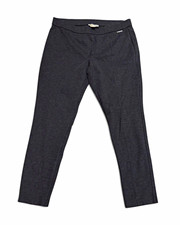 Michael Michael Kors Women s XL Gray Solid Straight Leg Flat Front Dress Pants