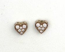 Lab diamond heart earrings