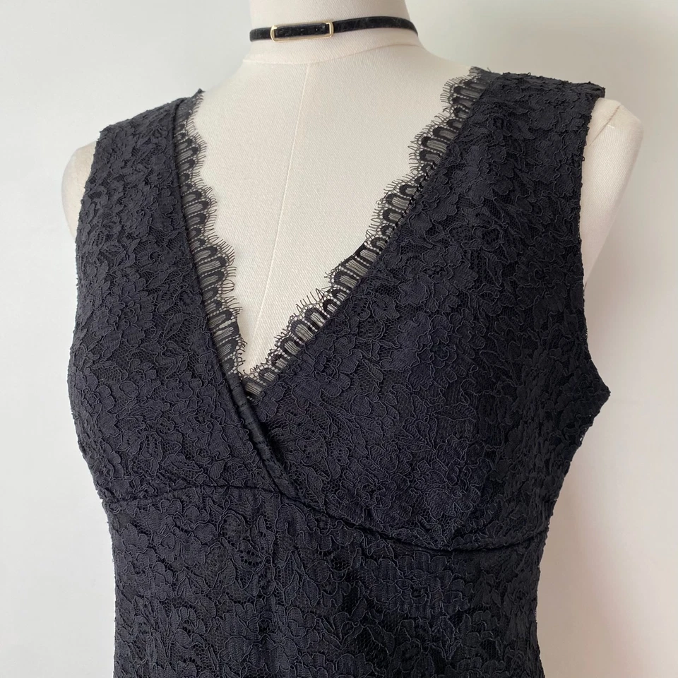 Vintage New York & Co Women Y2K Babydoll Top Size M Black Lace Whimsigoth Grunge - Image 2 of 4