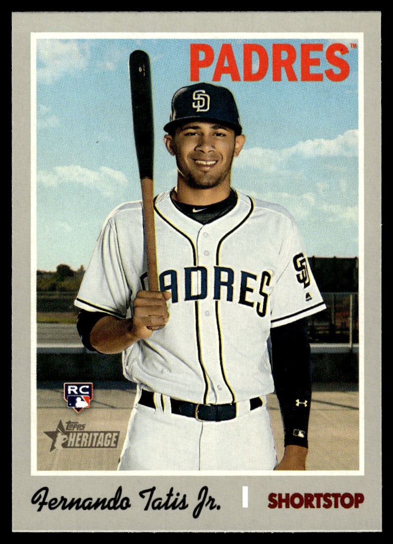 2019 TOPPS HERITAGE FERNANDO TATIS JR. ROOKIE SAN DIEGO PADRES #517