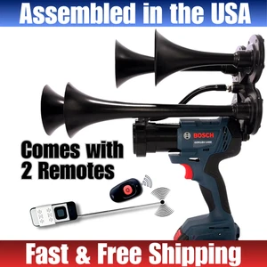 Bosch 18V Train Air Horn Quad Metal Air Norme de la corne & Télécommande étendue