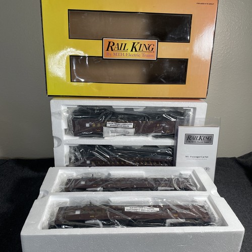 Juego de 4 vagones pasajeros MTH Rail King 30-2649-1 PS2 (Protosound) Pennsylvania MU | Zustand: New: Other (See Details)