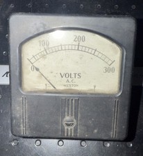 Weston Voltmeter, 0 - 300 Volts AC. 3”x3” Face