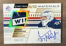 2019 2019-20 SP Authentic Limited Patch Autographs #68 Connor Hellebuyck 056/100