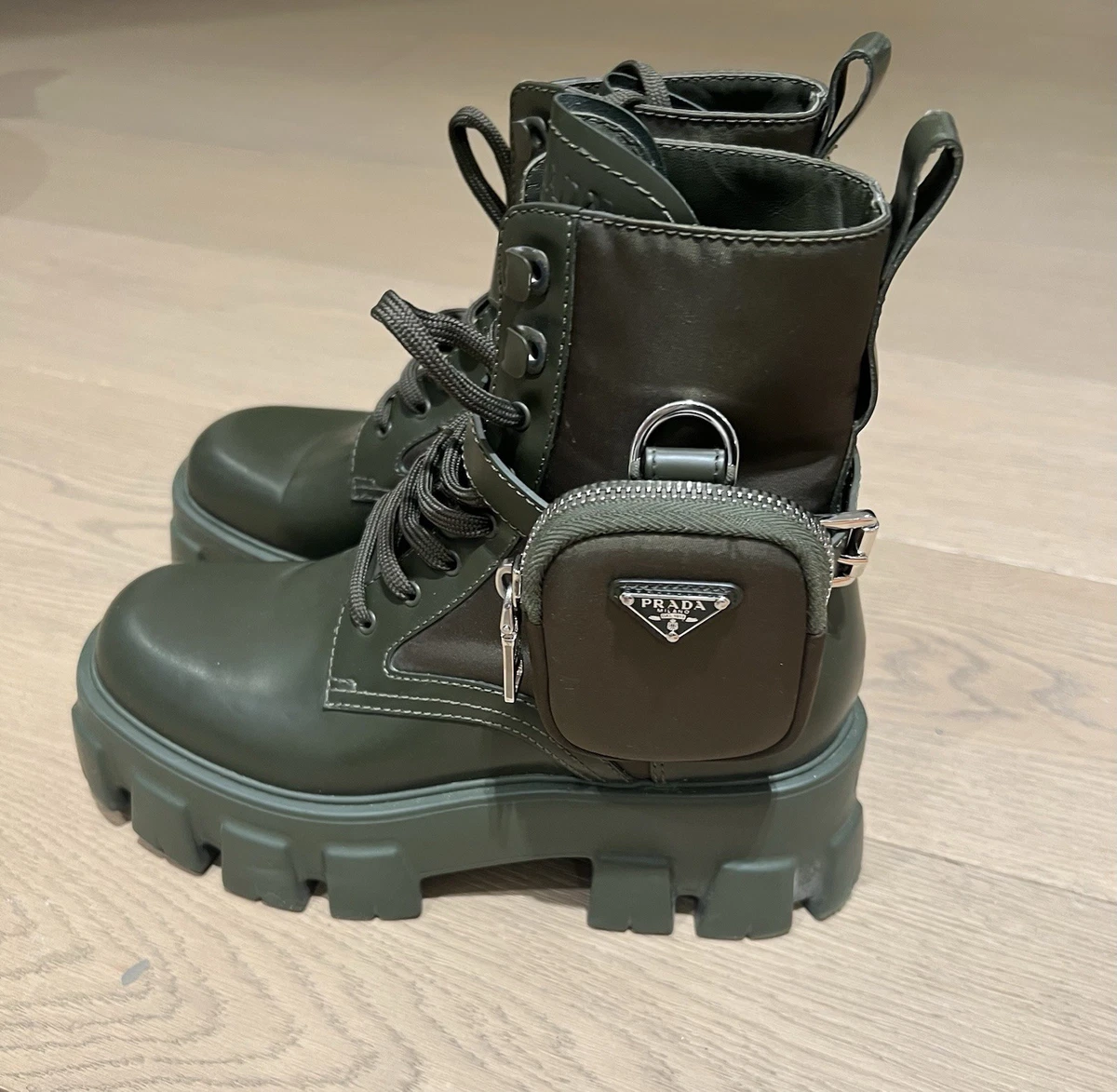 PRADA Leather Upper Green Boots for Women for sale | eBay