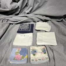 Lot of 6 men  s/womens handkerchiefs vintage