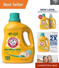Gentle Sensitive Skin Liquid Laundry Detergent, 105 oz - Fresh Scent - 105 Loads 0.15 per gallon