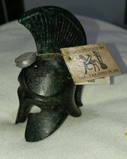 Corinthians /Spartan  Helmet  Bronze Sculpture 3" Tall