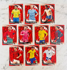 2024 Leaf Soccer Red Parallel 10 Card Set • Messi Ronaldo Pelé Haaland Viní Jr