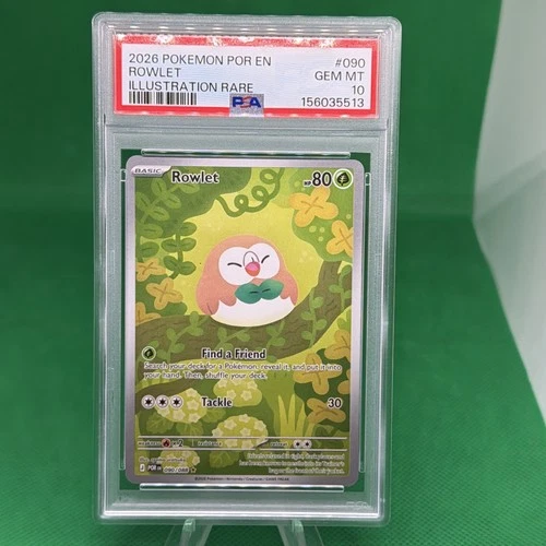 Rowlet Illustration Rare 090/088 Perfect Order PSA 10 GEM MINT 2026