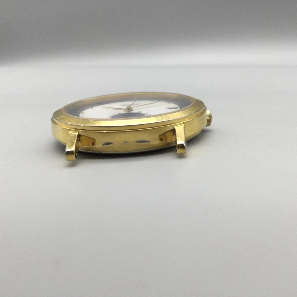 Reloj Vintage Seiko Fase Lunar Hombre 34mm 6F22-6029 ROTO PARA REPUESTOS O REPARACIÓN Foto 3 de 4