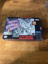 King Arthur’s World SNES CIB Box Manual Inserts Tray Jaleco Complete