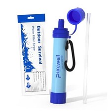 Outdoor Water Filter Personal Water Filtration Straw Emergency 1S Basic