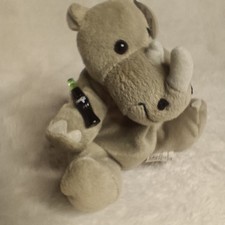 Vtg 1999 Coca Cola International Rhino Rhiny Tanzania Plush Beanies  Collectible