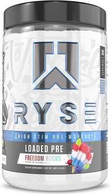 RYSE Loaded Daily Pre Workout Powder - Freedom Rocks - 30 Servings