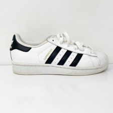 Adidas Boys Superstar C77154 White Casual Shoes Sneakers Size 4