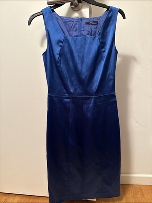 Hugo Boss Etui Edel Kleid Royal Blau 34 Xs Neuw Designer