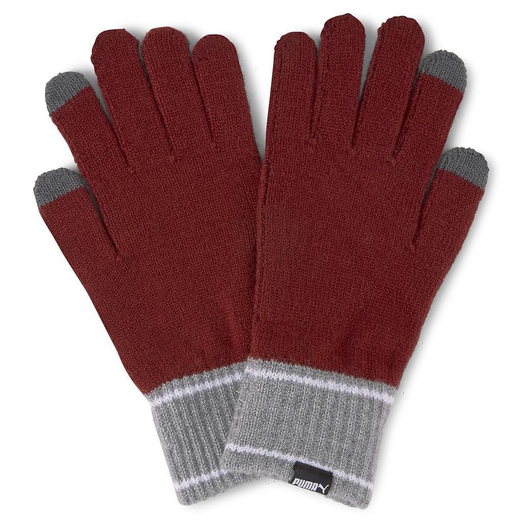 Puma Knit Gloves Pair Small Intense RedGray Heather Small Intense RedGray He 3590₽