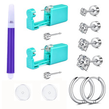Ear Piercing Kit Ear Piercing Gun Kit Self Piercing Earrings Piercing Kit Dispos