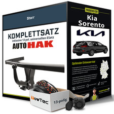 Für KIA Sorento III Typ UM Anhängerkupplung starr +eSatz 13pol uni 15- NEU