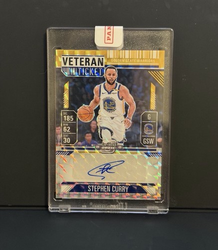 2024 Contenders Optic Steph Curry Gold Prizm Veteran Ticket Auto /10! GEM Sealed