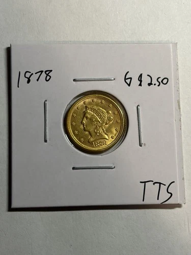 1878 $2 1/2 Gold Liberty Quarter Eagle $2.50 Gold Coin BU