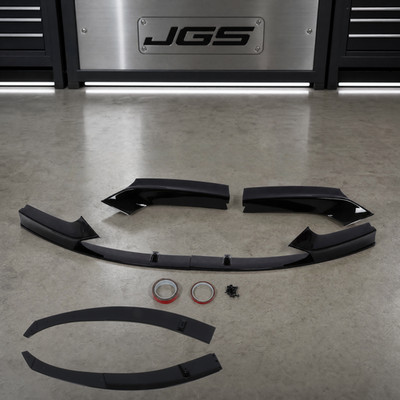 Glanz Schwarz Frontlippe + Eckenschutz ABS für BMW 2er F22 F23 LCI M-Stoßstange
