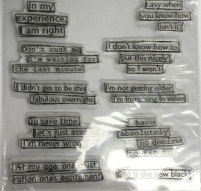 ~6'' x 6'' Polymer Stamp Sets - Sentiments & Sarcastic Sentiments - Your Choice