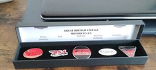 Great British Motorcycles 5 Badge Box Set  with Lid Insert