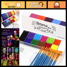 12 Colors Oil-Based Face Body Paint Palette - SFX Makeup Kit for Artists