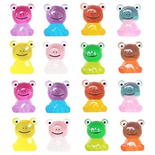 YOJO 16PCS Luminous 3D Cute Frog Fridge Magnets, Strong Colorful Refrigerator