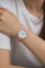Ladies Wrist Watch Quartz Big Face Soft Silicone Strap