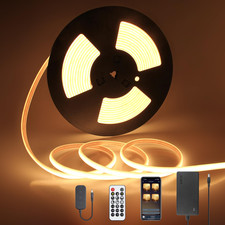 Samsion 24V Cob Led Strip Light Warm White 32.8Ft Dimmable Led Tape Light