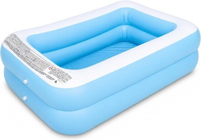 Planschbecken Kinder Eckig Deep Dive 105x75x30cm Pool für Sommer Garten Spaß