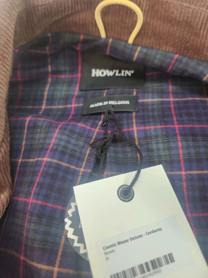 Blazer Howlin' Cosmic Deluxe en Pana Marrón Talla M Nuevo con Etiquetas Foto 2 de 4