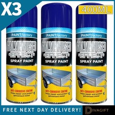 3 x GALVANISED EFFECT SPRAY PAINT REPAIR PROTECT ANTI CORROSION CORROSIVE COAT