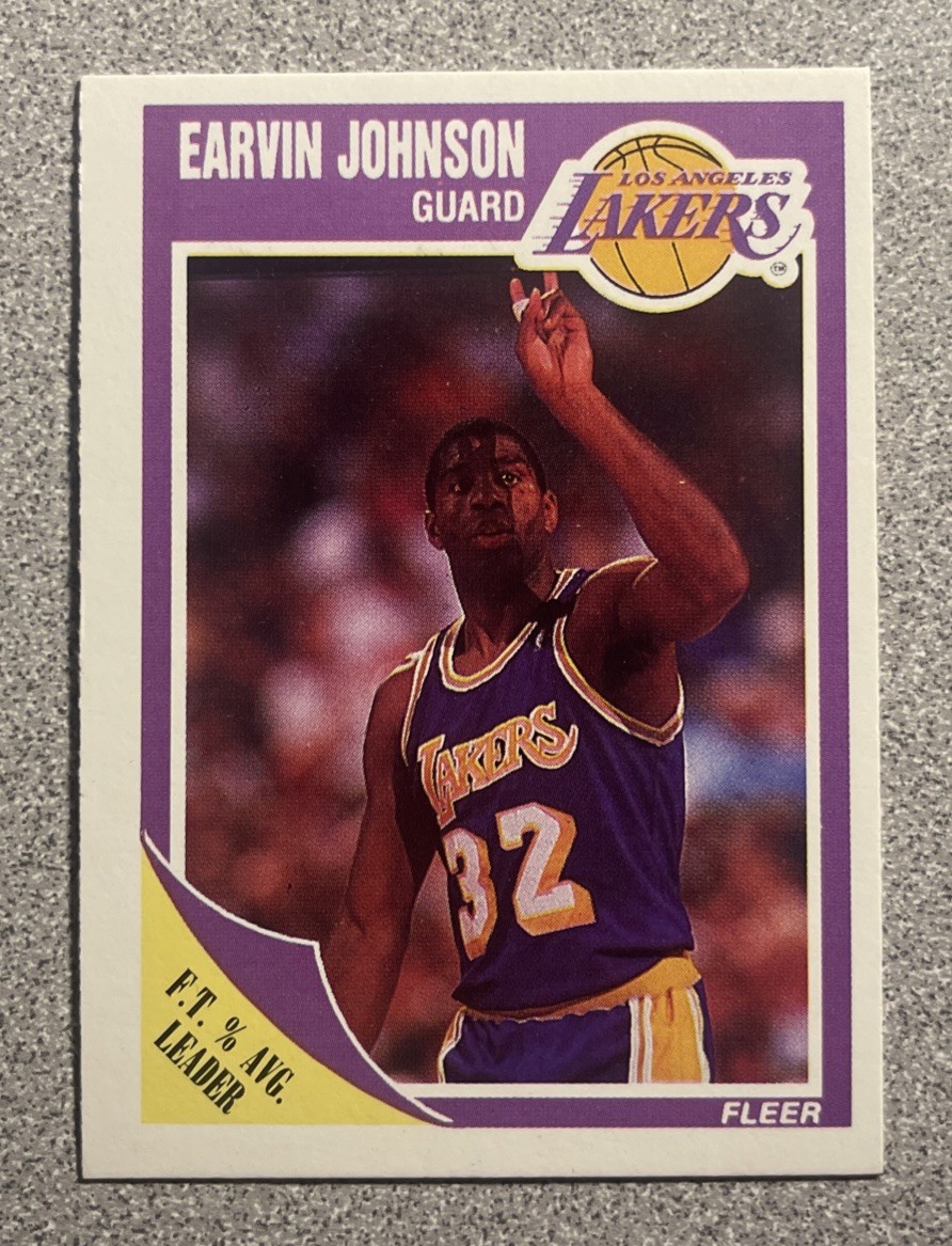 1989-90 Fleer Earvin Magic Johnson #77 LA LAKERS 🏀🔥