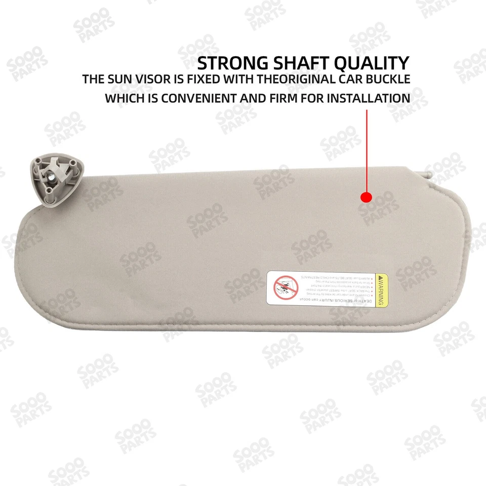 Right Side Sun Visor w/o Mirror Light For 1999-2019 Chevrolet Express GMC Savana Foto 4 de 4