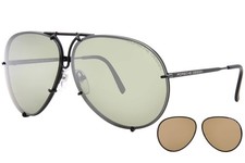 Porsche Design P8478-D Sunglasses Black/Brown/Olive/Silver 69mm W/Extra Lenses