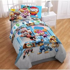 Nickelodeon Twin PAW Patrol Kids' Comforter 64 x 86In. Super Soft.