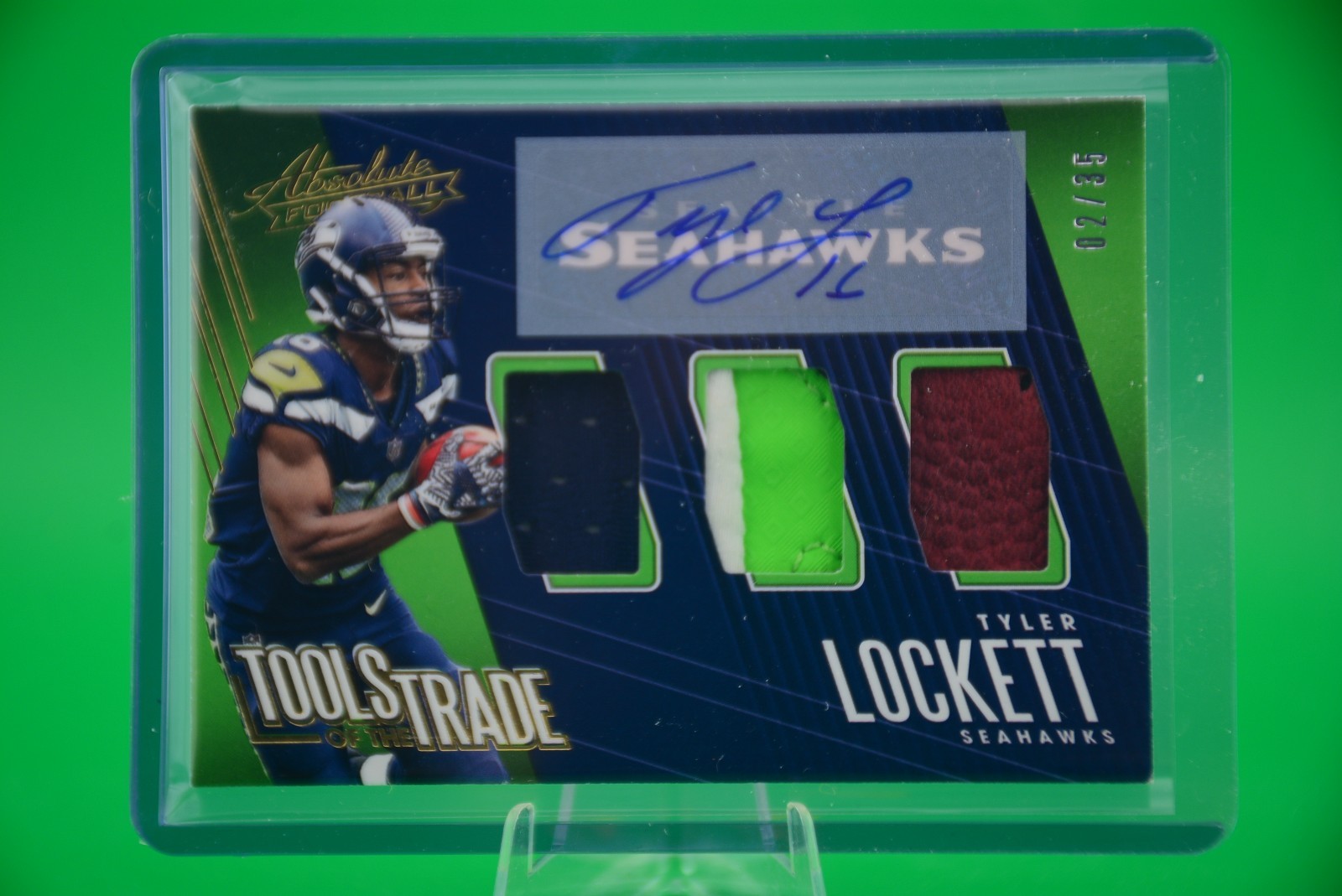 2018 Panini Absolute Tyler Lockett Tools Of The Trade Auto Patch /35 #TT-TL