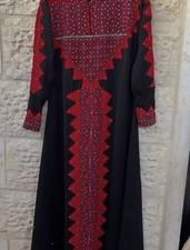 Vintage Handmade Palestinian Embroidery Wedding Palestine Dress Thoub