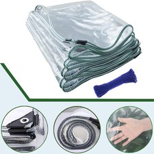 Wodoodporna przezroczysta plandeka z oczkami, przezroczysta plandeka maskująca plandeka okienna