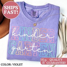 Cute Kindergarten Teacher T-Shirt Custom Elementary School Shirt For Women