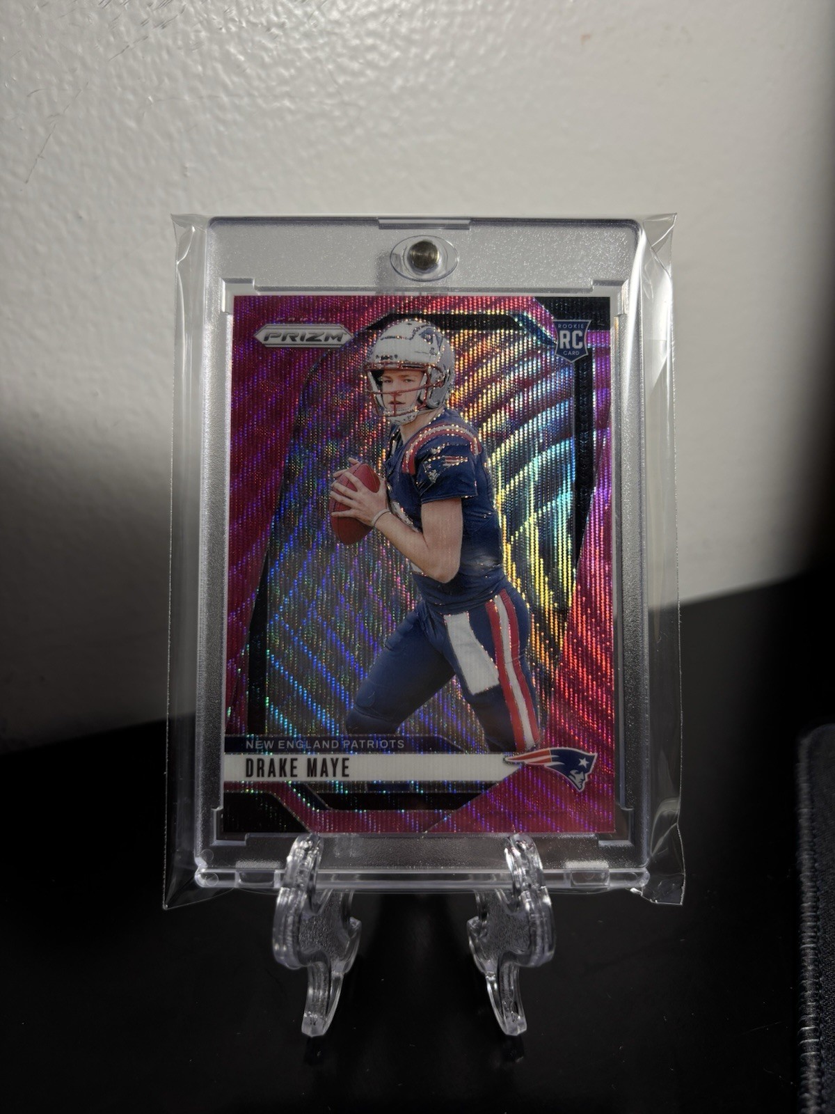 2024 Panini Prizm - Rookies Drake Maye #329 Pink Wave Prizm (RC)