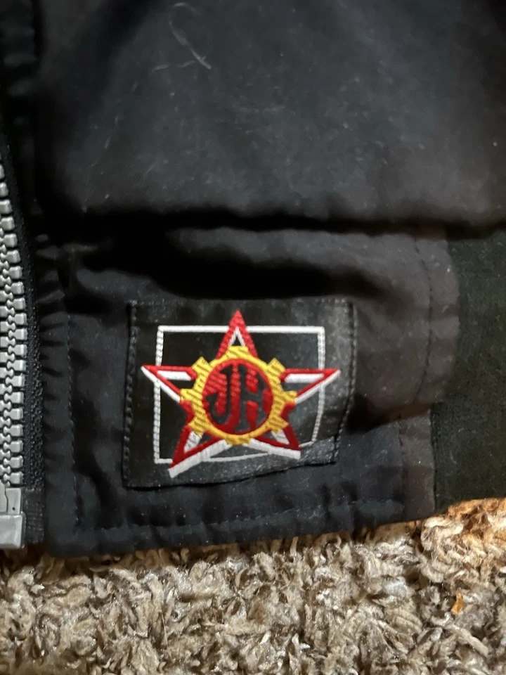 Jaqueta bombardeiro reversível vintage Jeff Hamilton Chevrolet Racing - Imagem 2 de 4