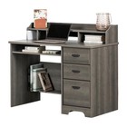 South Shore Versa Computer Desk with Hutch in Gray Maple | eBay